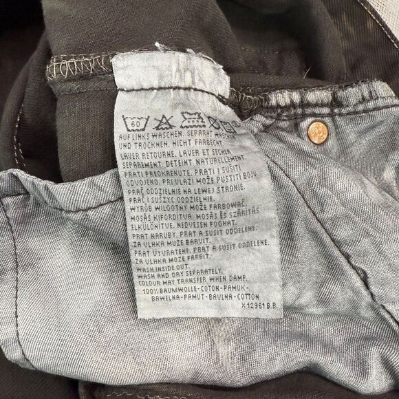 Vintage 1990s Levi's 501 Black Overdyed Tie-Dyed Red Tab Jeans Fit 25 x 26 - Picture 4 of 7